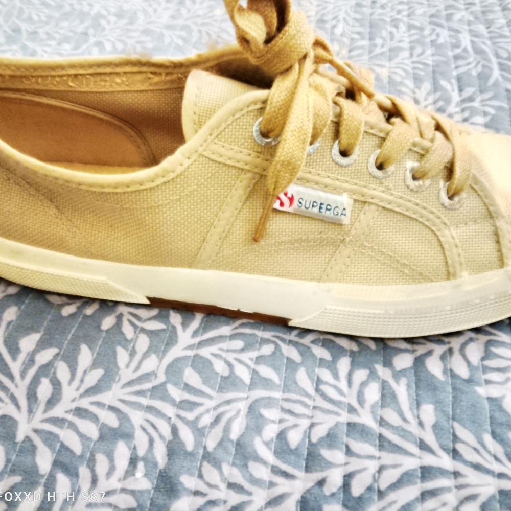 Superga Beige Canvas Sneakers